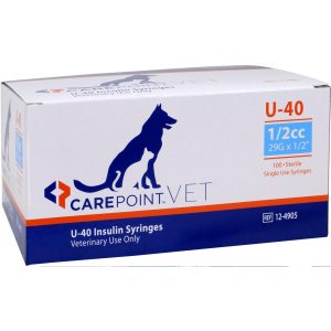 Insulin syringe veterinary 40 IU 0,5 cc